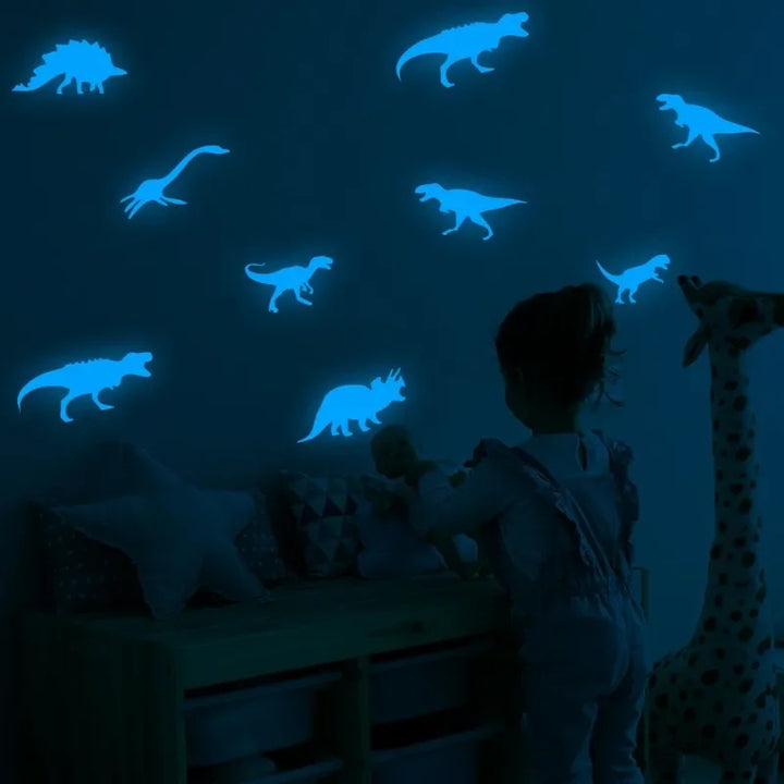 9pcs/bag Glow in The Dark Dinosaurs