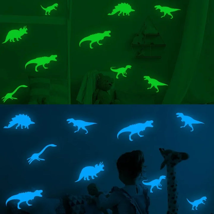 9pcs/bag Glow in The Dark Dinosaurs