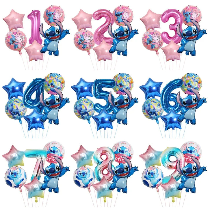 6pcs Disney Lilo & Stitch Party Balloons